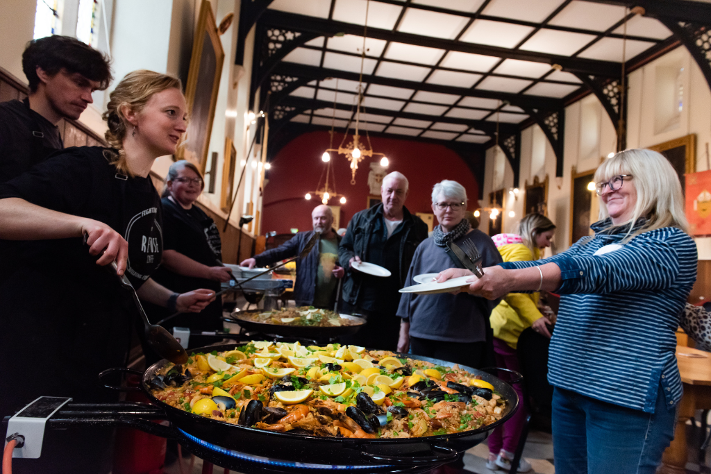 Serving food in Ushaw at 'Yet-to-be-named' event. Photographer Carl Joyce.